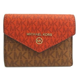 Michael Kors Compact Wallet Women's Tri-fold PVC Brown