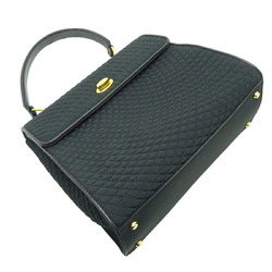 Bally quilted ladies handbag leather black