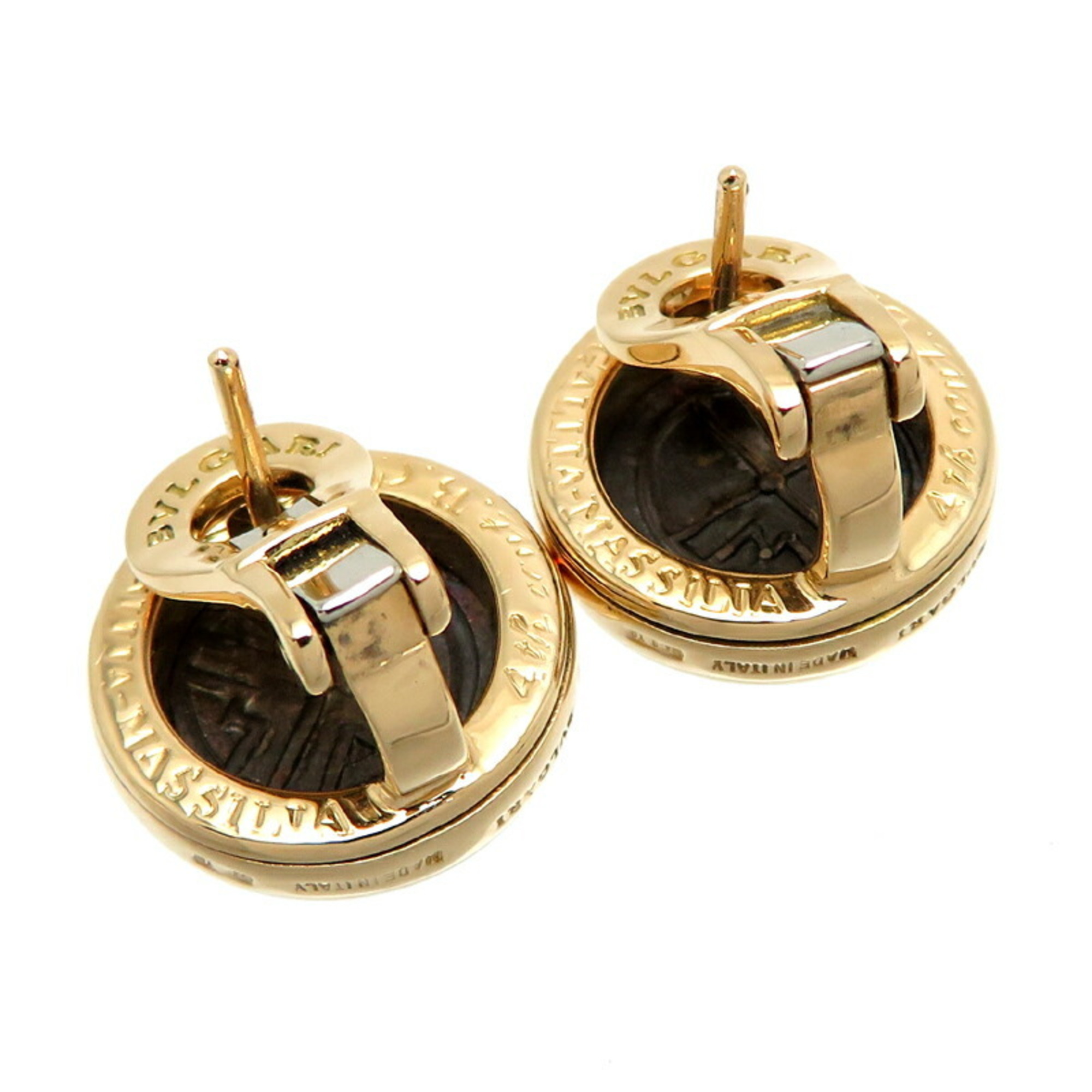 Bvlgari Monete women's and men's earrings in 750 yellow gold