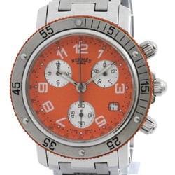 Polished HERMES Clipper Diver Chronograph Quartz Mens Watch CL2.916 BF569969