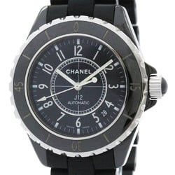 Polished CHANEL J12 Ceramic Rubber Automatic Mens Watch H0684 BF572338