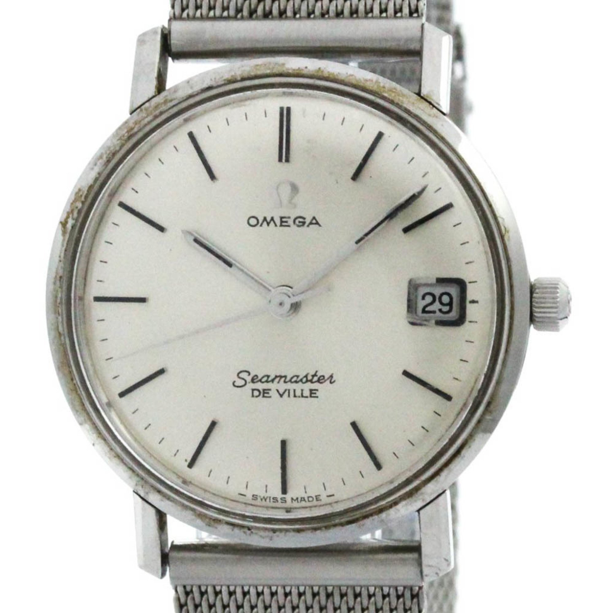 Vintage OMEGA Seamaster De Ville Steel hand-Winding Mens Watch 136.010 BF573188