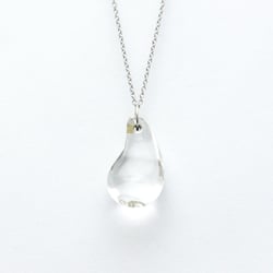 Tiffany Teardrop Crystal Necklace Platinum Crystal Men,Women Fashion Pendant Necklace (Clear)