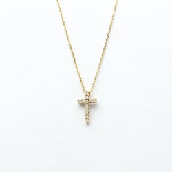 Star Jewelry Diamond Cross Mini Necklace Yellow Gold (18K) Diamond Men,Women Fashion Pendant Necklace (Gold)