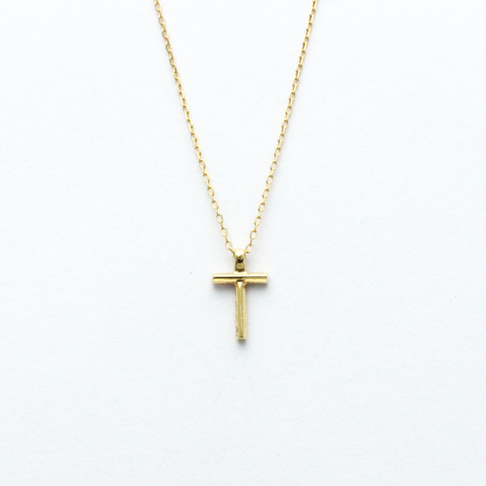 Star Jewelry Diamond Cross Mini Necklace Yellow Gold (18K) Diamond Men,Women Fashion Pendant Necklace (Gold)