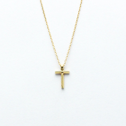 Star Jewelry Diamond Cross Mini Necklace Yellow Gold (18K) Diamond Men,Women Fashion Pendant Necklace (Gold)