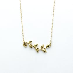 Tiffany Olive Leaf Necklace Yellow Gold (18K) No Stone Men,Women Fashion Pendant Necklace (Gold)