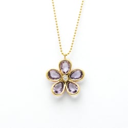 Tiffany Sparkler Amethyst Necklace Yellow Gold (18K) Amethyst,Diamond Men,Women Fashion Pendant Necklace (Gold)