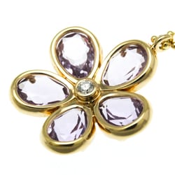 Tiffany Sparkler Amethyst Necklace Yellow Gold (18K) Amethyst,Diamond Men,Women Fashion Pendant Necklace (Gold)