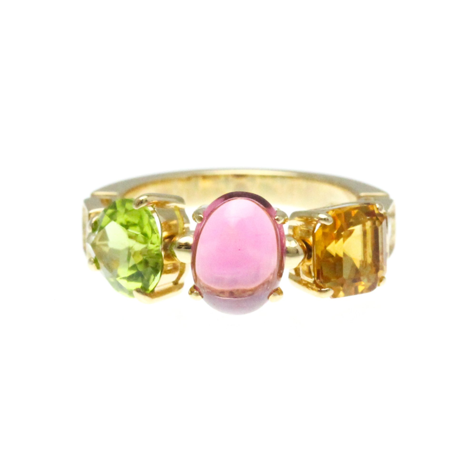 Bvlgari Allegra Ring Yellow Gold (18K) Fashion Amethyst,Citrine,Diamond,Peridot Band Ring Gold