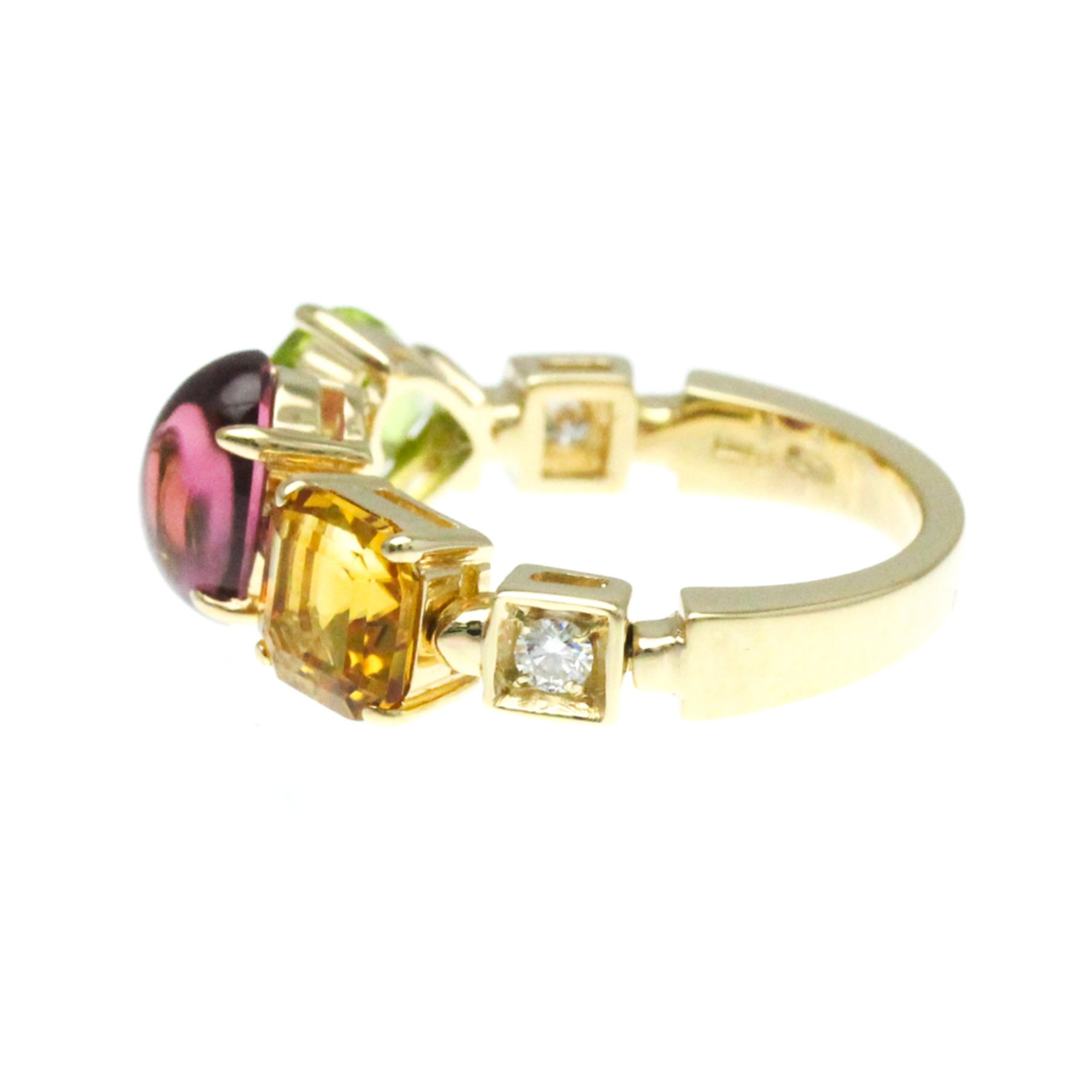 Bvlgari Allegra Ring Yellow Gold (18K) Fashion Amethyst,Citrine,Diamond,Peridot Band Ring Gold