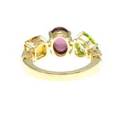 Bvlgari Allegra Ring Yellow Gold (18K) Fashion Amethyst,Citrine,Diamond,Peridot Band Ring Gold