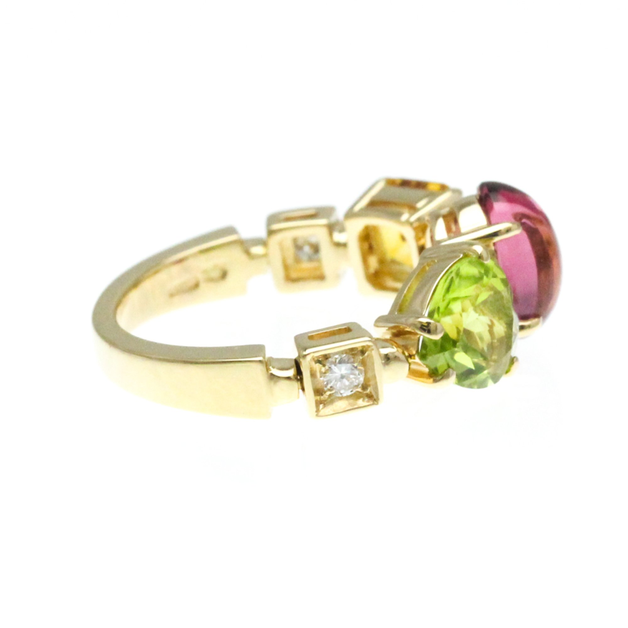 Bvlgari Allegra Ring Yellow Gold (18K) Fashion Amethyst,Citrine,Diamond,Peridot Band Ring Gold