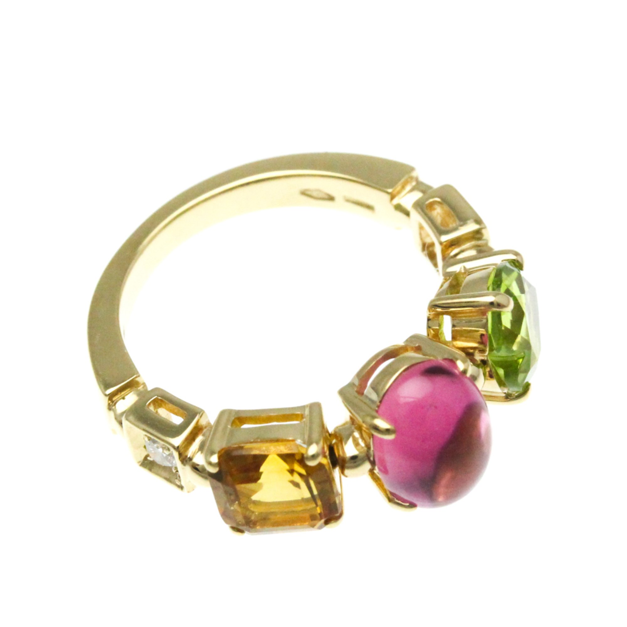 Bvlgari Allegra Ring Yellow Gold (18K) Fashion Amethyst,Citrine,Diamond,Peridot Band Ring Gold