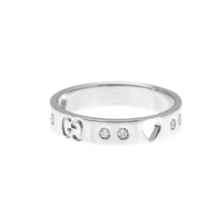 Gucci Icon Amor Ring White Gold (18K) Fashion Diamond Band Ring Silver