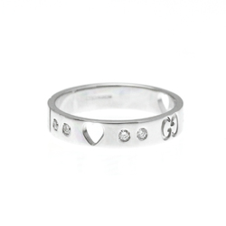 Gucci Icon Amor Ring White Gold (18K) Fashion Diamond Band Ring Silver