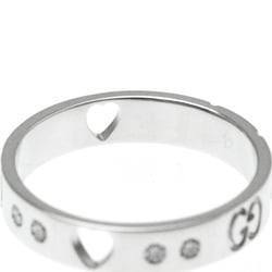 Gucci Icon Amor Ring White Gold (18K) Fashion Diamond Band Ring Silver