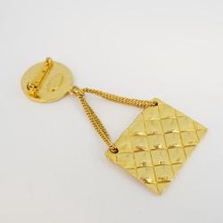 Chanel Brooch Coco Mark Matelasse GP Plated Gold 95A Women's