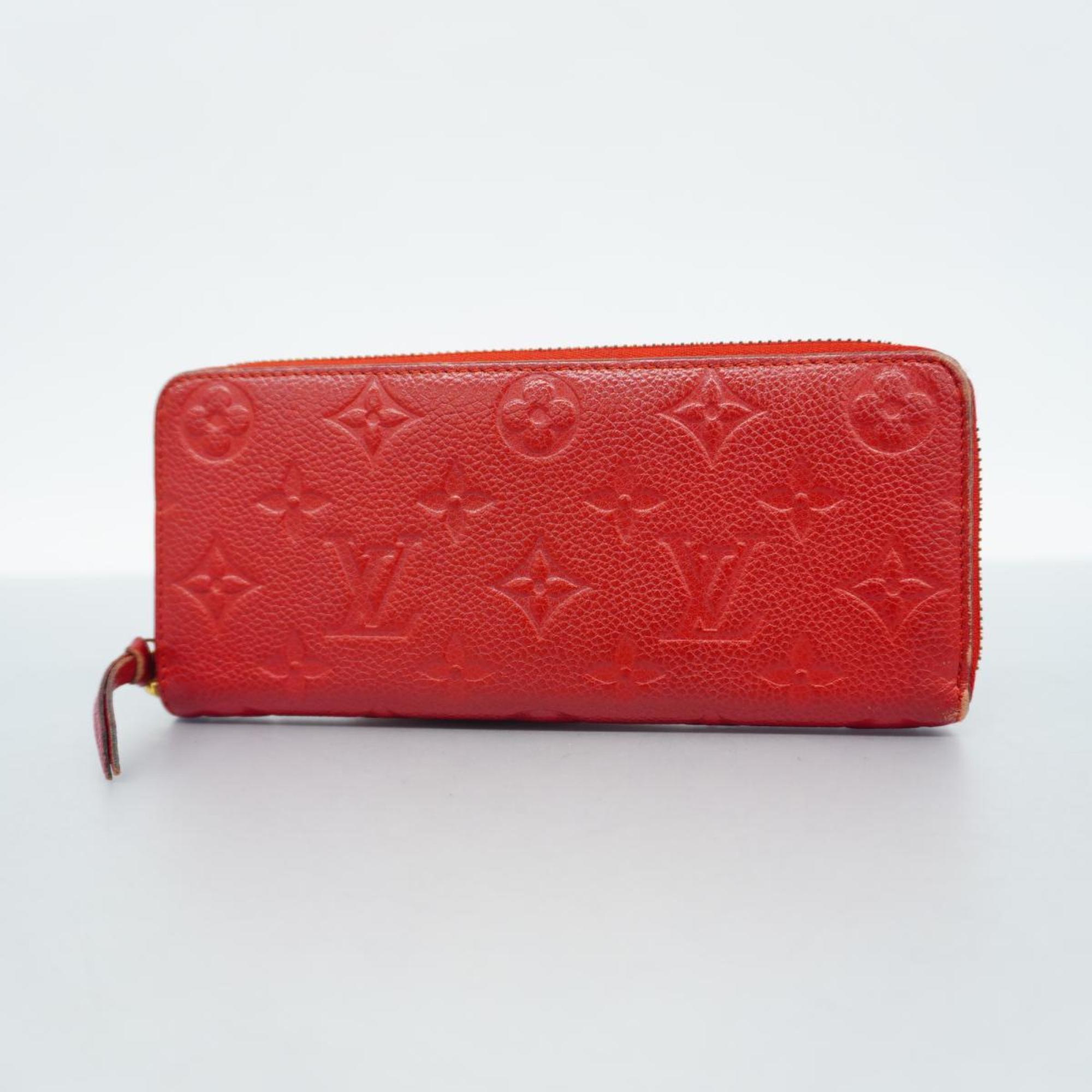 Louis Vuitton Long Wallet Monogram Empreinte Portefeuille Clemence M63698 Scarlet Ladies