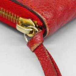 Louis Vuitton Long Wallet Monogram Empreinte Portefeuille Clemence M63698 Scarlet Ladies