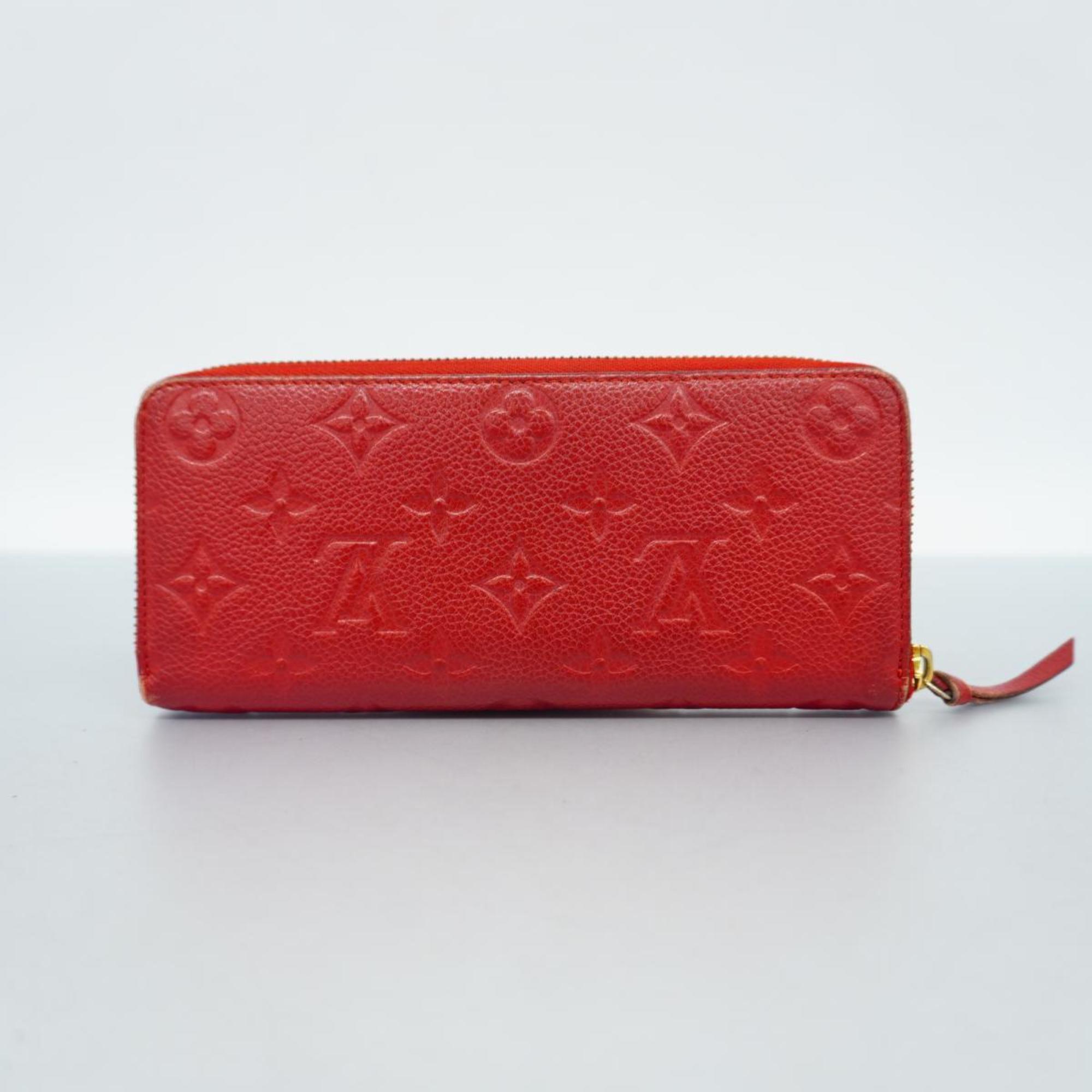 Louis Vuitton Long Wallet Monogram Empreinte Portefeuille Clemence M63698 Scarlet Ladies