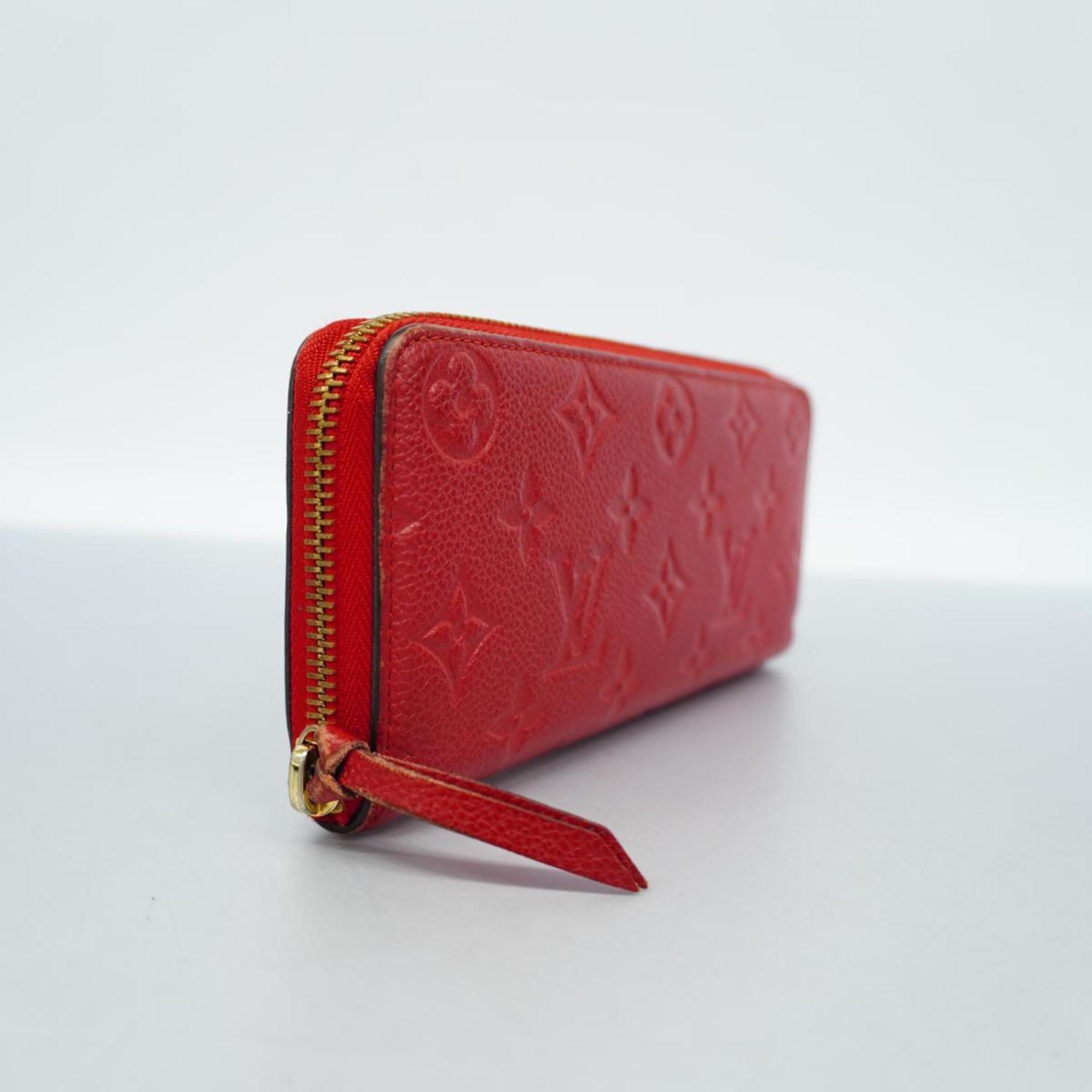 Louis Vuitton Long Wallet Monogram Empreinte Portefeuille Clemence M63698 Scarlet Ladies