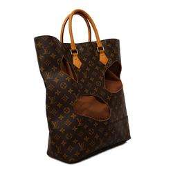 Louis Vuitton Tote Bag Monogram Comme des Garcons Rei Kawakubo Collaboration With Holes M40279 Brown Men's Women's