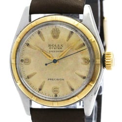 Vintage ROLEX Oyster Speedking 5020 18K Gold Steel Mid Size Watch BF573596