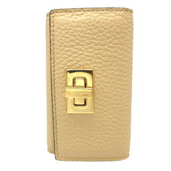 Fendi Peekaboo 8AP159 Leather Beige Gold 6-ring Key Case 0804FENDI