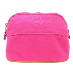 Hermes Bolide Canvas Fuchsia Pink Pouch 1551HERMES