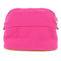 Hermes Bolide Canvas Fuchsia Pink Pouch 1551HERMES