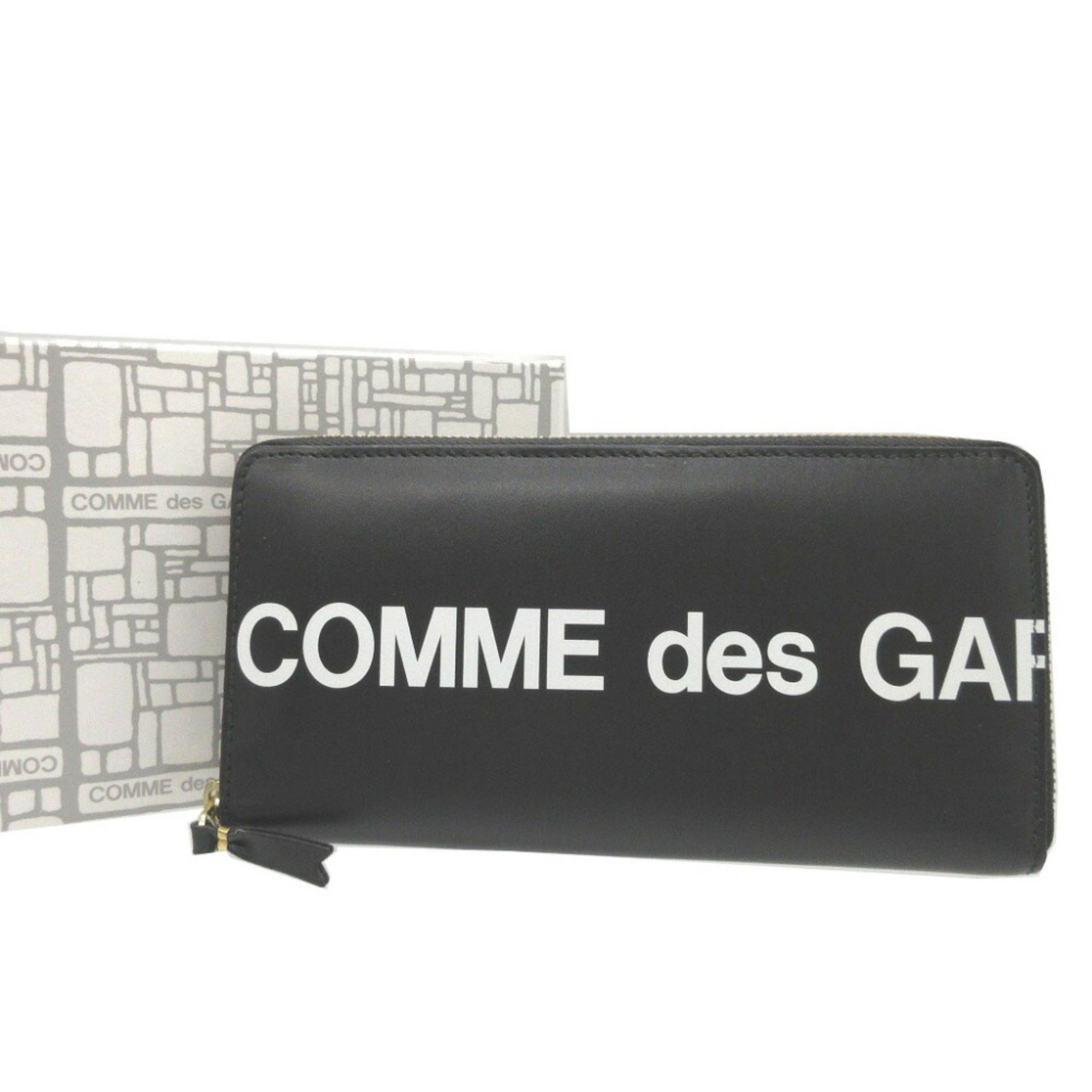 Comme des Garçons COMME des GARCONS Leather Black Round Long Wallet 1604COMME