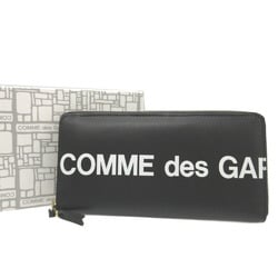 Comme des Garçons COMME des GARCONS Leather Black Round Long Wallet 1604COMME