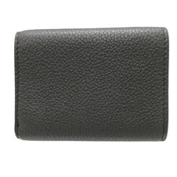 Fendi 7M0280 Signature Leather Black Compact Wallet Tri-fold 1266-8FENDI