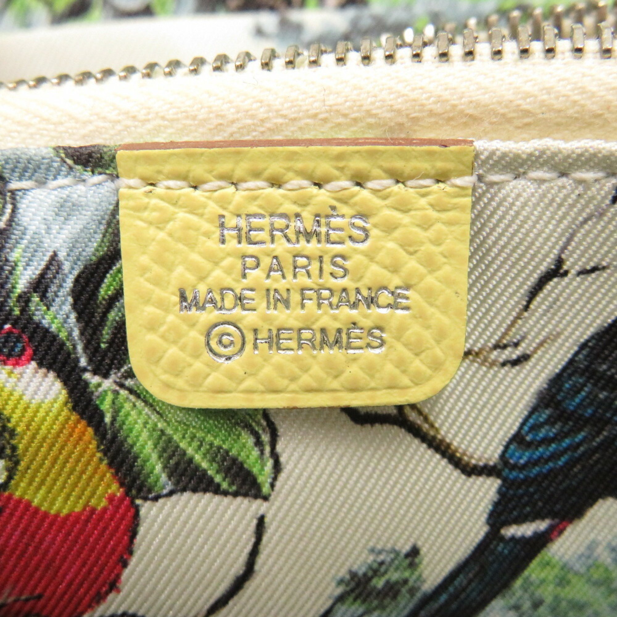 Hermes Azap Compact Silk In Epsom Leather Jaune Poussin Z Stamp () Bi-fold Wallet 0687 HERMES