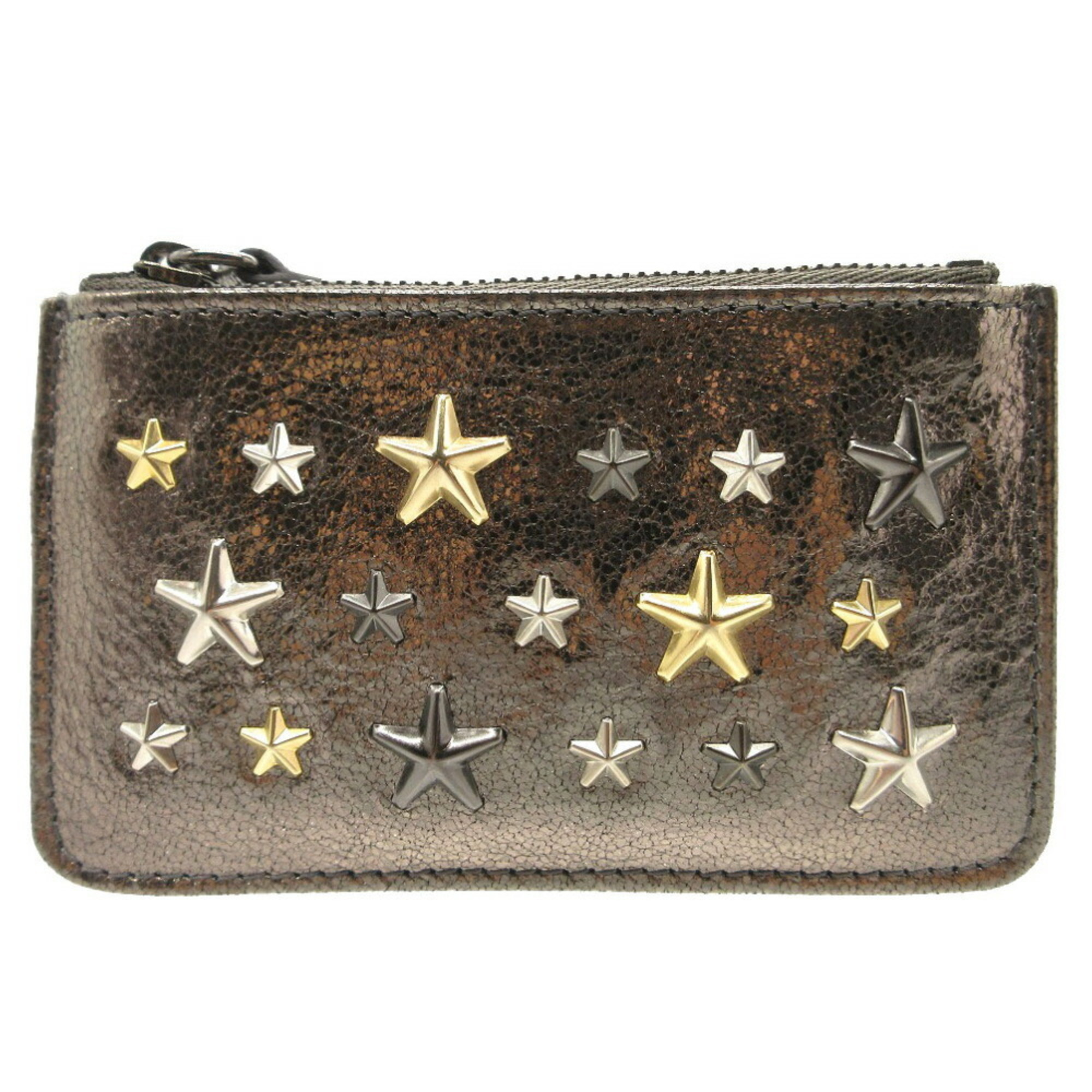 Jimmy Choo Star Studs Coin Case Leather/Studs Silver 1256JIMMY CHOO