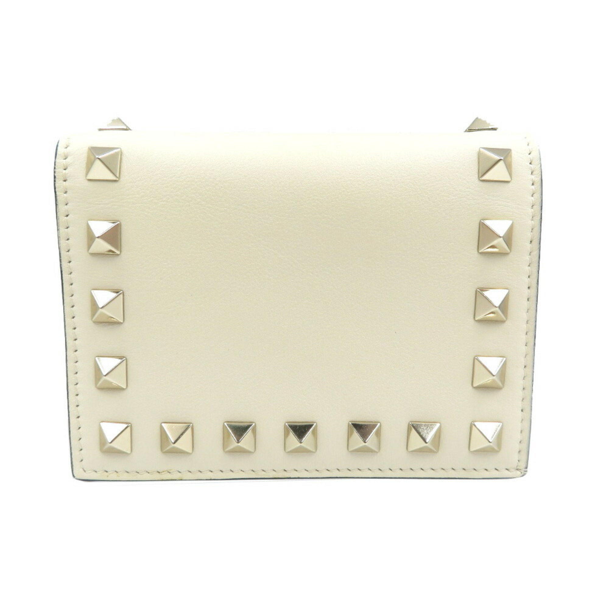 Valentino PW2P0P39BOL Leather Off-White Compact Wallet Bi-fold 0996VALENTINO