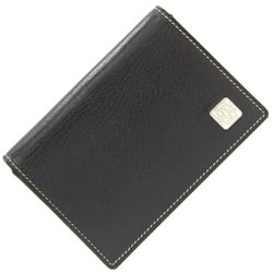 Cartier Business Card Holder C de Dark Brown Leather Pass Case Men's