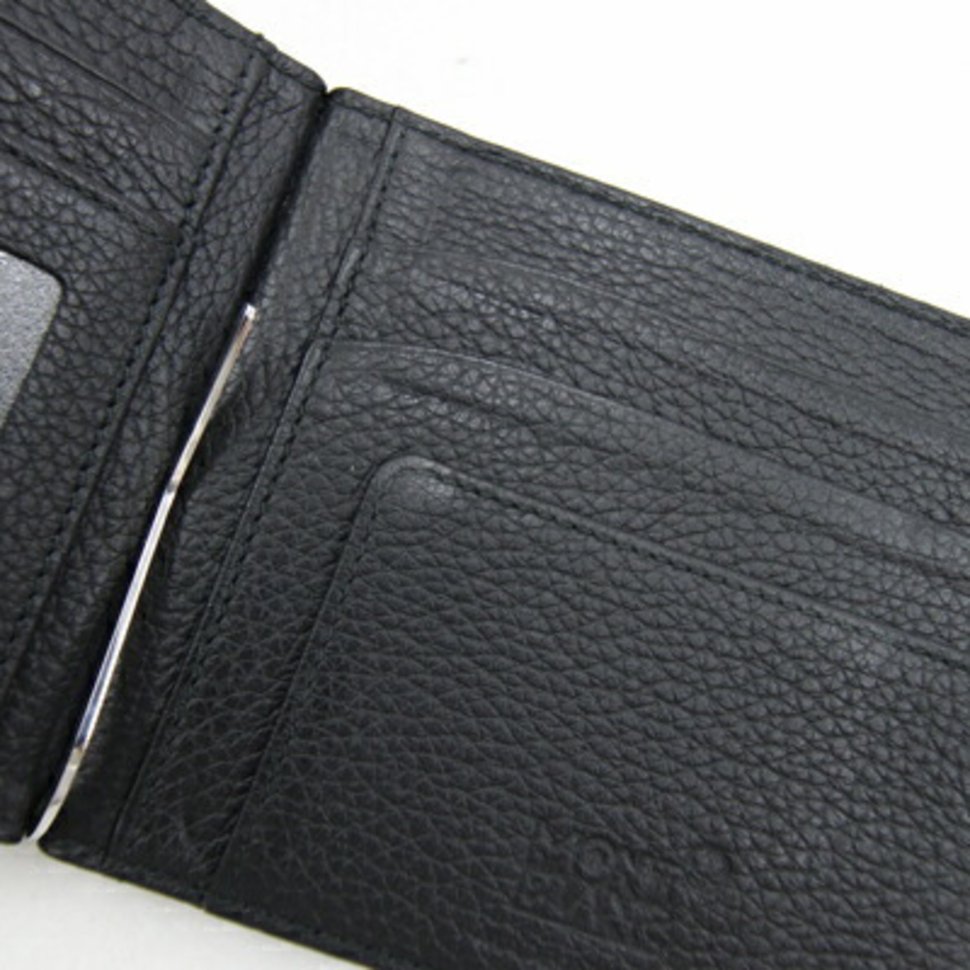 Montblanc Bi-fold Money Clip Sartorial Black Leather Wallet Billfold Bill Men's Mont Blanc