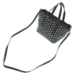 Jimmy Choo Pimlico Shoulder Tote Bag Leather Black/Silver Black 0131JIMMY CHOO With Strap