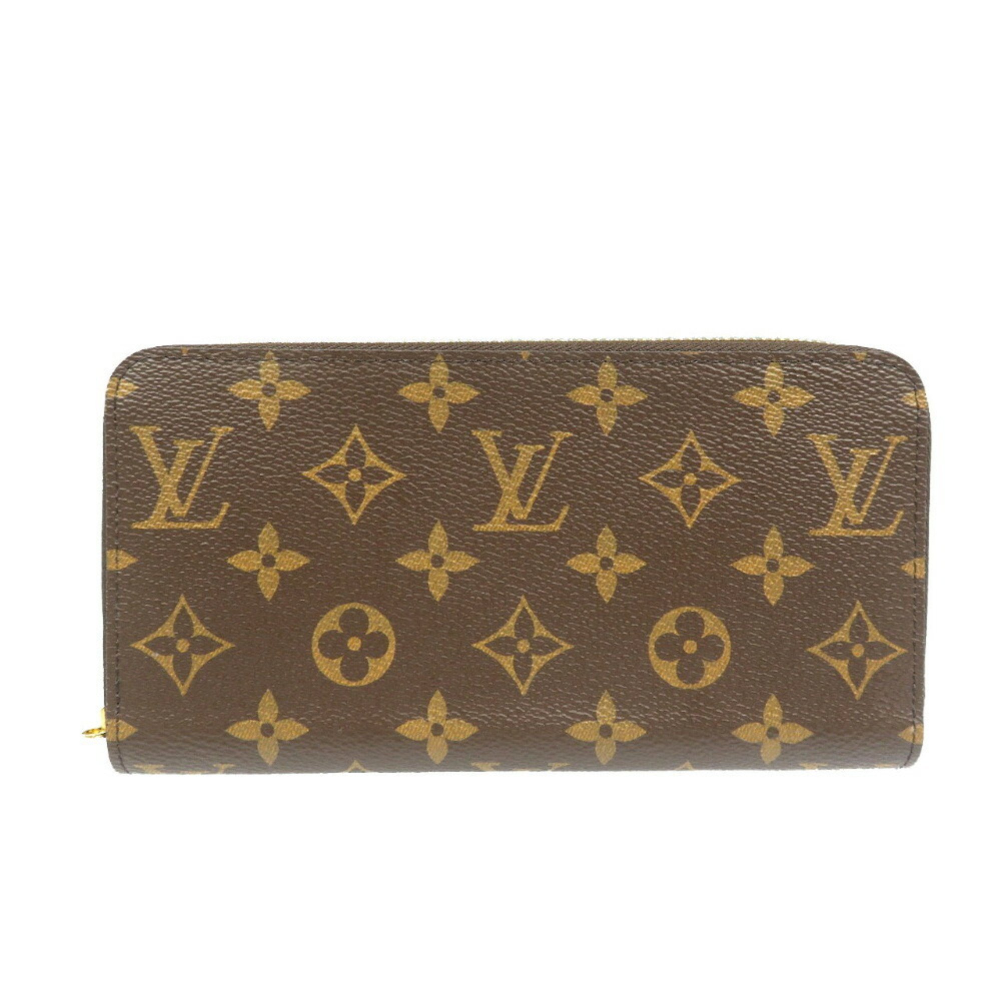 Louis Vuitton Monogram Zippy Wallet M42616 Canvas Brown Round Long 0534LOUIS VUITTON