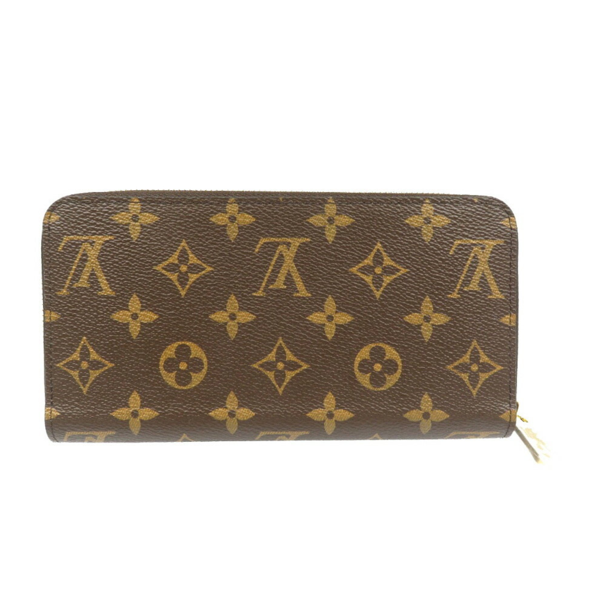 Louis Vuitton Monogram Zippy Wallet M42616 Canvas Brown Round Long 0534LOUIS VUITTON