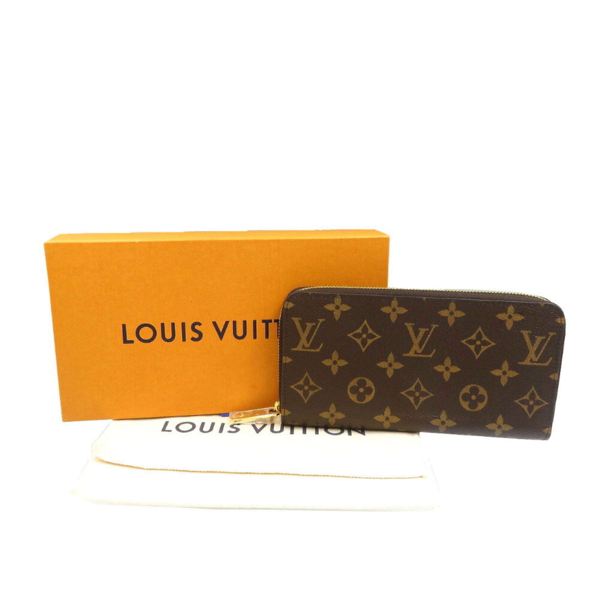 Louis Vuitton Monogram Zippy Wallet M42616 Canvas Brown Round Long 0534LOUIS VUITTON