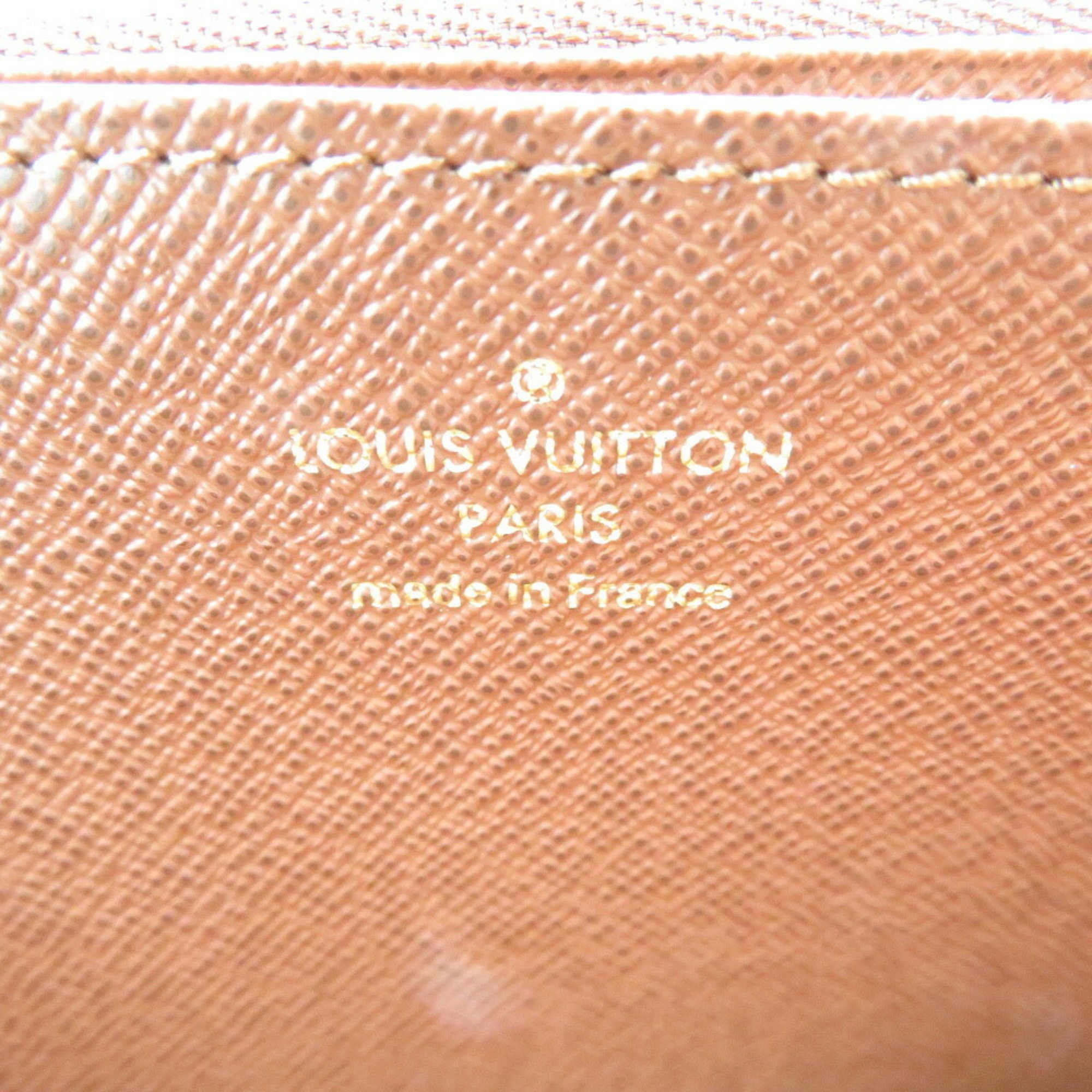 Louis Vuitton Monogram Zippy Wallet M42616 Canvas Brown Round Long 0534LOUIS VUITTON