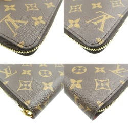 Louis Vuitton Monogram Zippy Wallet M42616 Canvas Brown Round Long 0534LOUIS VUITTON