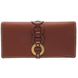 Chloé Chloe Darryl Long Wallet Leather/Calf Leather Sepia Brown 1781Chloe