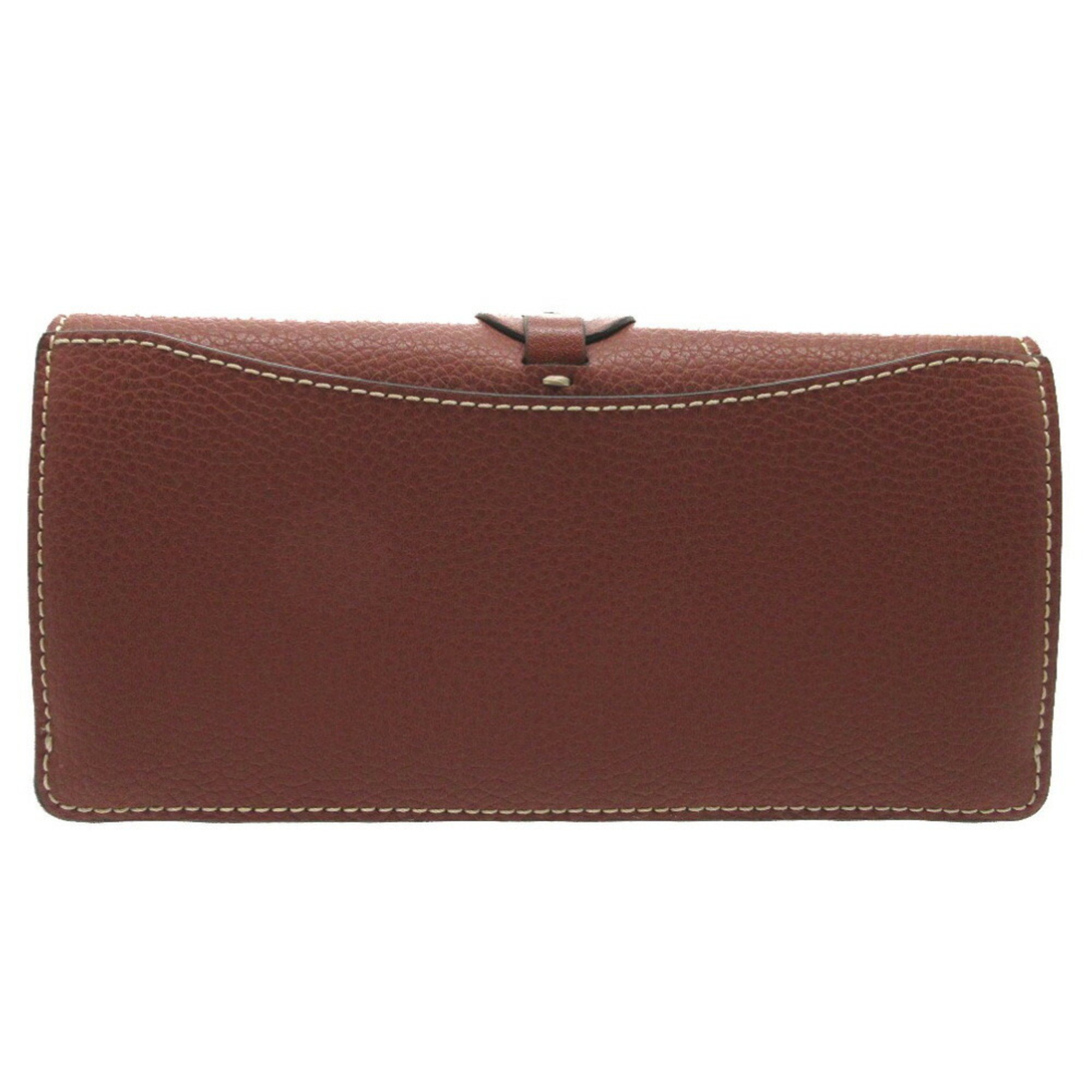 Chloé Chloe Darryl Long Wallet Leather/Calf Leather Sepia Brown 1781Chloe