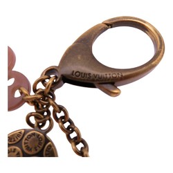 Louis Vuitton Bijoux Sac Glam Flower Key Charm Ring Rose Brass Pink Brown LV 0851LOUIS VUITTON