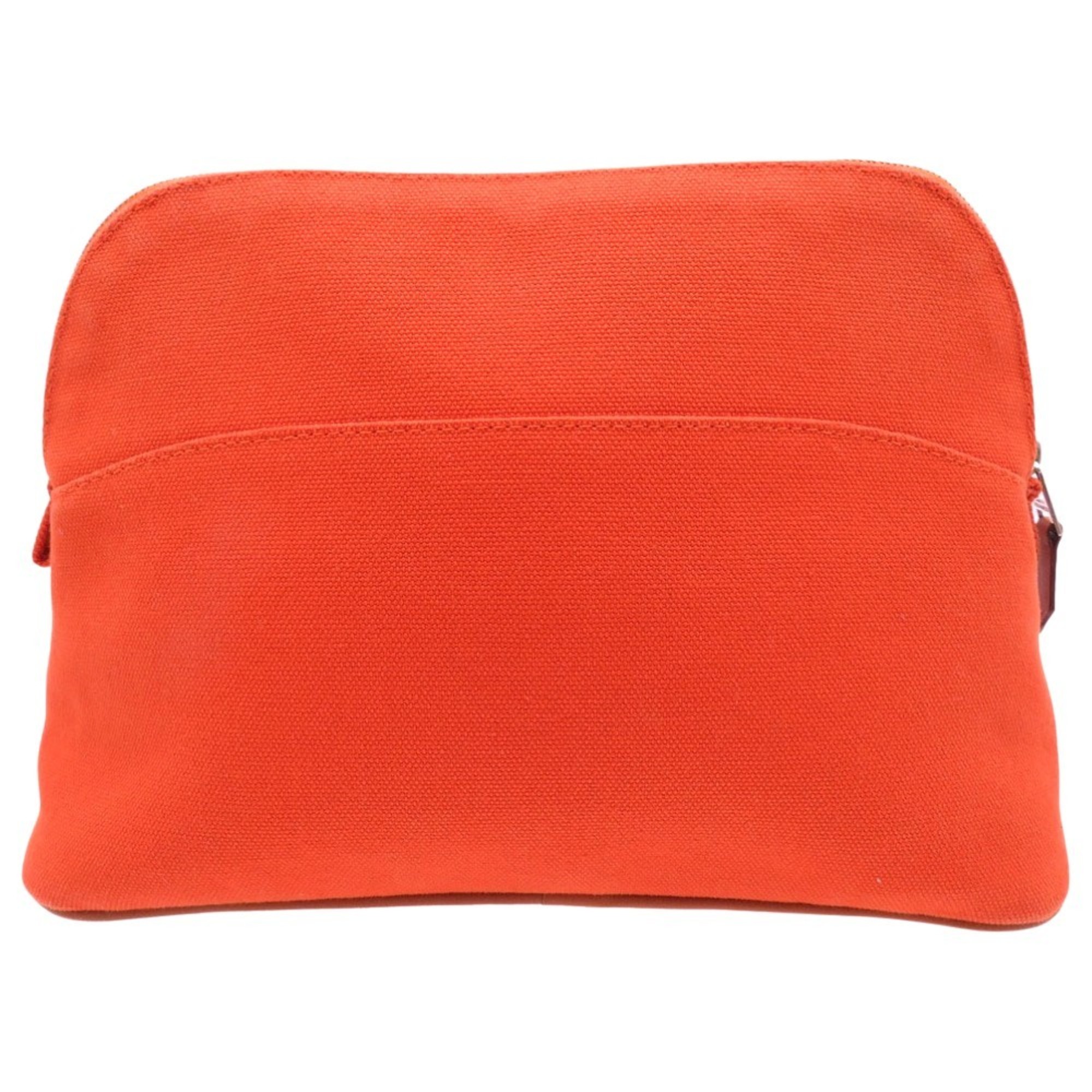 Hermes Bolide Pouch MM Orange Canvas Cotton 1806HERMES