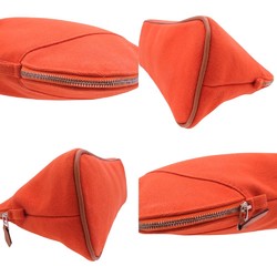 Hermes Bolide Pouch MM Orange Canvas Cotton 1806HERMES